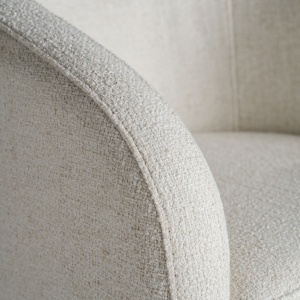 SCAUN ELEGANT BILAIS, DIN METAL SI TEXTIL ALB/GALBUI, DESIGN CONTEMPORAN, VICAL HOME - Img 5