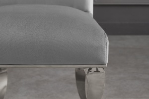 SCAUN LIVING, BAROC, DIN CATIFEA GRI SI METAL ARGINTIU, ARTIM GROUP SELECTION - Img 5