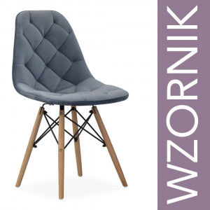 SCAUN LIVING KARO GRI DESCHIS - DESIGN SCANDINAV