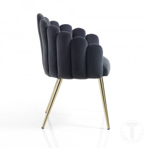 SCAUN MODERN, ELSA, COD 3856, STIL MODERN, REALIZAT DIN METAL SI CATIFEA - Img 2