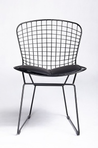 SCAUN NET SOFT, CONFECTIONAT DIN METAL NEGRU, CU PERNA TAPITATA CU PIELE ECOLOGICA, STIL MODERN - Img 2