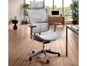 SCAUN OFFICE, ERGONOMIC, WINNER LUX GRI/CROM, MULTIBLOCK, CU BRATE 4D AJUSTABILE, STIL MODERN