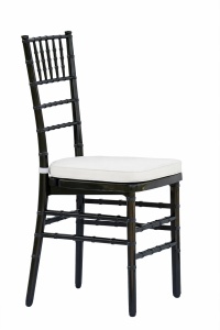 SCAUN PENTRU EVENIMENTE, CHIAVARI AMERICAN, CU PERNITA, DIN MATERIAL PLASTIC FOARTE REZISTENT, NEGRU, STIVUIBIL
