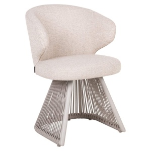 SCAUN PENTRU EXTERIOR NUBA, 214527, BEJ ALPIN, CONFECTIONAT DIN, FRANGHIE, SPUMA, ALUMINIU SI POLIESTER,, RICHMOND INTERIORS