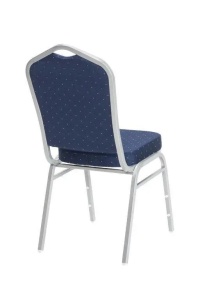 SCAUN PENTRU SALA EVENIMENTE/CONFERINTA, EXCLUSIVE, TEXTIL ALBASTRU/ ARGINTIE - Img 2