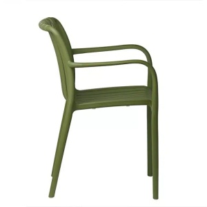 SCAUN PENTRU TERASA/GRADINA, AURA, DIN MATERIAL POLIPROPILENA, VERDE, STIVUIBIL - Img 5