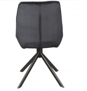 SCAUN PIVOTANT BOOGIE I, NEGRU BLUVEL 19/NEGRU MAT, TAPITERIE DIN CATIFEA SI PICIOARE DIN METAL, STIL MODERN - Img 2