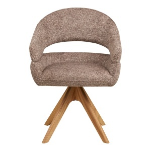 SCAUN ROTATIV DOVER, DIN LEMN SI TEXTIL, CULOARE MARO, HOUSE NORDIC - Img 3