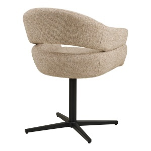 SCAUN ROTATIV DOVER, DIN METAL SI TEXTIL, CULOARE NISIPIU, HOUSE NORDIC - Img 5