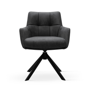 SCAUN ROTATIV MIRAGE ANTRACIT/NEGRU/BULL67, TAPITERIE DIN TEXTIL, SPUMA, ARCURI SI METAL, STIL MODERN - Img 2