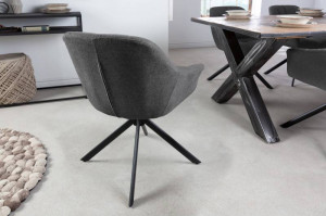SCAUN ROTATIV, PAPILLON, MICROFIBRA GRI, STIL RETRO, ARTIM GROUP SELECTION - Img 5
