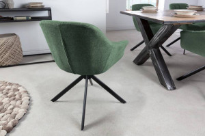 SCAUN ROTATIV, PAPILLON, TEXTIL VERDE INCHIS, STIL RETRO, ARTIM GROUP SELECTION - Img 5