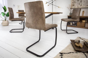 SCAUN TAUPE VINTAGE MODENA DESIGN MODERN - Img 3