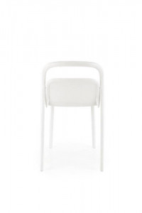 SCAUN TERASA K490, ALB, DIN POLIPROPILENA , STIL MODERN, SUPRAPOZABIL - Img 2