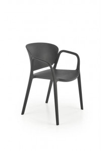 SCAUN TERASA K491, NEGRU, DIN POLIPROPILENA , STIL MODERN, SUPRAPOZABIL - Img 6