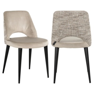 SCAUN TRENDY TABITHA, NATUR, KHAKI, METAL, POLIESTER, SPUMA, REZISTENT LA FOC, RICHMOND INTERIORS - Img 2