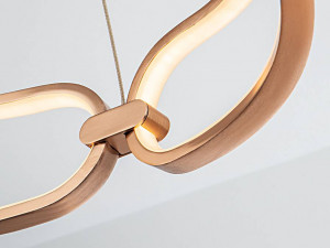 SCHULLER,LUSTRA/PLAFONIERA COLETTE, 80CM, AURIU ROSE/OPAL, DIN ALUMINIU SI SILICON, STIL MODERN - Img 5