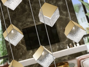 SCHULLER, LUSTRA/PLAFONIERA PRISCILA, 120/400 CM, AURIU/TRANSPARENT, DIN METAL, OTEL SI STICLA, STIL MODERN - Img 4
