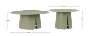 SET 2 MASUTE BRYAN VERDE, CONFECTIONATE DIN ALUMINIU SI OTEL INOXIDABIL, STIL MODERN - Img 3