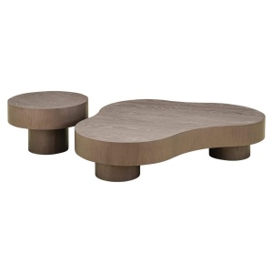 SET 2 MASUTE DE CAFEA BOGOR, 213072, CONFECTIONATA DIN FURNIR DE STEJAR SI PAL, BRONZ, STIL MODERN