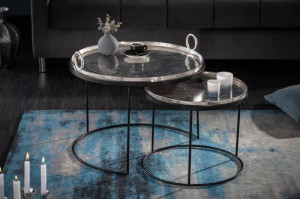 SET 2 MASUTE DE CAFEA, ELEMENTS, COD 40637, DIN METAL, DESIGN INDUSTRIAL - Img 1
