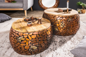 SET 2 MASUTE DE CAFEA STONE MOSAIC 38750 DESIGN MODERN UNICAT - Img 1