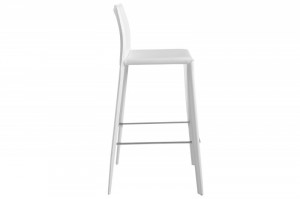 SET 2 SCAUNE ALBE DIN PIELE RECICLATA MILANO 35618 - DESIGN MODERN - Img 3