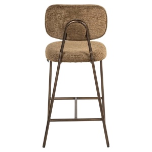 SET 2 SCAUNE DE BAR XENIA BRANDY FUSION, 213626, CONFECTIONAT DIN POLIESTER, METAL SI SPUMA, BRANDY/MARO, STIL MODERN - Img 3