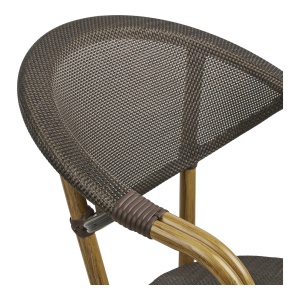 SET 2 SCAUNE DE TERASA CALDA, REALIZAT DIN ALUMINIU SI TEXTIL, CULOARE MARO DESCHIS, HOUSE NORDIC - Img 6