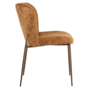 SET 2 SCAUNE DINING ODARBY, REALIZAT DIN METAL SI TEXTIL, CULOARE CONIAC, DESIGN DEOSEBIT, RICHMOND INTERIORS - Img 3