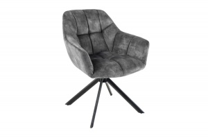 SET 2 SCAUNE DINING ROTATIV, PAPILON, CATIFEA GRI, STIL RETRO, ARTIM GROUP SELECTION - Img 2