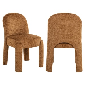 SET 2 SCAUNE LIVING BRANDI COGNAC FUSION 28, S4778, CONFECTIONAT DIN METAL, PLACAJ, SPUMA SI 100% POLIESTER, RICHMOND INTERIORS - Img 1
