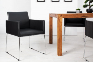 SET 2 SCAUNE NEGRU ANTRACIT LIVORNO 37846 - DESIGN VINTAGE - Img 2