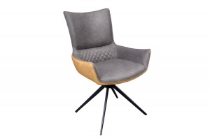 SET 2 SCAUNE ROTATIVE, ALPINE, MARO/GRI/NEGRU, MODEL DEOSEBIT, ARTIM GROUP SELECTION - Img 2