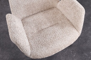 SET 2 SCAUNE ROTATIVE, BALTIC, BEJ, METAL SI TESATURA BUCLE, DESIGN MODERN, ARTIM GROUP SELECTION - Img 3