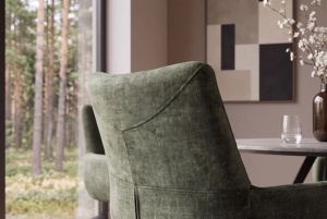 SET 2 SCAUNE ROTATIVE SIGNATURE, REALIZAT DIN METAL SI CATIFEA , CULOARE VERDE, INVICTA INTERIOR - Img 8