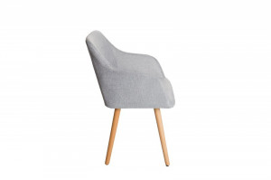 SET 2 SCAUNE, TEXTIL GRI DESCHIS, SCANDINAVIA, DESIGN SCANDINAV - Img 3