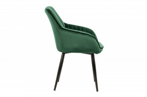 SET 2 SCAUNE, VERDE SMARALD, TURIN, TAPITAT IN CATIFEA VERDE, STIL MODERN - Img 3