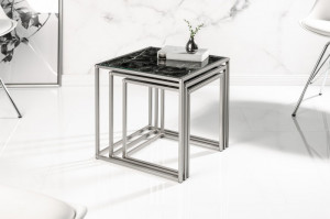 SET 3 MASUTE , ELEMENTS, DIN METAL SI STICLA, COD 40096 DESIGN MODERN - Img 3