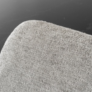SET 4 SCAUNE, ARTIM MEBLE, REALIZAT DIN MATERIAL TEXTIL BOUCLE GRI SI METAL, STIL MODERN - Img 3