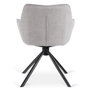 SET 4 SCAUNE ROTATIVE, ARTIM MEBLE, REALIZAT DIN MATERIAL TEXTIL GRI SI CADRUL DIN METAL, STIL MODERN - Img 8