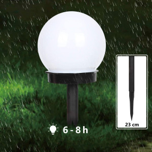 SET DE 9 LAMPI SOLARE LED HAMMERED 291520, 35X10 cm, GRI/NEGRU, DIN PLASTIC SI ALUMINIU, STIL MODERN, TU - Img 4