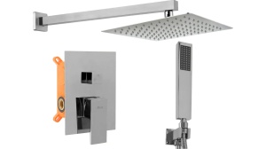 SET DE DUS INCASTRAT REA FENIX + BOX, CROM, DIN ALAMA, CALITATE SUPERIOARA - Img 1