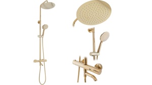 SET DE DUS REA LUNGO CU TERMOSTAT, AURIU, DIN ALAMA, CALITATE SUPERIOARA - Img 1