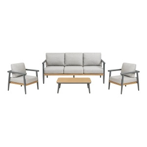 SET DE EXTERIOR COMILLAS, REALIZAT DIN ALUMINIU, POLIRATAN SI TEXTIL, CULOARE GRI/ANTRACIT, HOUSE NORDIC - Img 3