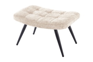 SET FOTOLIU SI TABURET SCANDINAVIA, DIN METAL SI TEXTIL CHENILLE, CULOARE SAMPANIE, INVICTA INTERIOR - Img 5