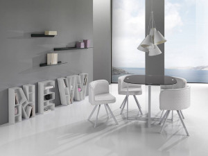 SET MASA SI SCAUNE, NEW DAILY, COD 1729, STIL MODERN, REALIZATA DIN METAL SI STICLA - Img 5