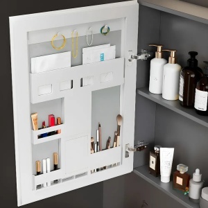 SET MOBILIER DE BAIE CU LAVOAR, OGLINDA, MONTI 60CM, GRI, JUST IN COLLECTION - Img 2
