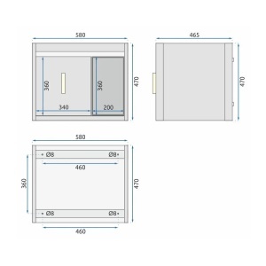 SET MOBILIER DE BAIE CU LAVOAR, PARIS 60CM, JUST IN COLLECTION - Img 7
