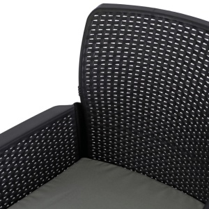 SET MOBILIER DE GRADINA/TERASA,ARGOS 160-260CM, ARTIM MEBLE, MASA SI 8 FOTOLII, DIN TEHNORATAN SI COMPOZIT, CULOARE NUC/NEGRU - Img 7